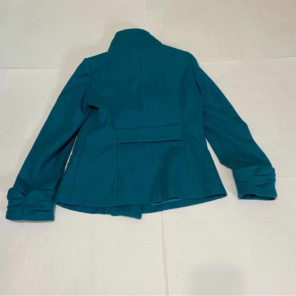 The Limited Turquoise Double-Breasted Pea Coat - Picture 12 of 16